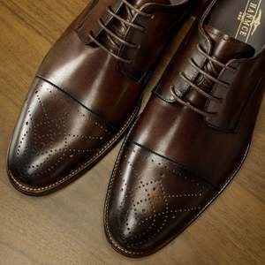 Zapatos Oxford Hechos a Mano y Personalizados, con Cordones, Impermeables, con Suela de Goma Antideslizante y Parte Superior de Cuero Genuino para Hombre - Product Image 4