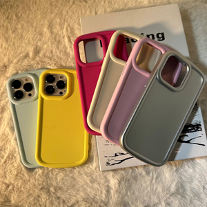 เคสโทรศัพท์ซิลิโคนสีลูกกวาดแบบเรียบง่ายสำหรับ <span class=keywords><strong>iPhone</strong></span> 15 14 13 12 11Pro ฝาหลังแบบนิ่มกันกระแทกกันกระแทก - Product Image 3