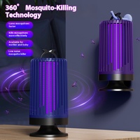 Portable LED piège à moustiques lampe choc électrique intégré lumière photocatalyseur Bug Zapper pour ménage dortoir corps en plastique