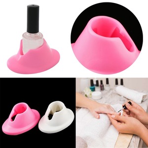 Support de Bouteille de Vernis à Ongles en Forme de Cœur, Présentoir Portable en Plastique pour Nail Art, Outil de Manucure pour Salon et DIY, Blanc Rose - Product Image 3