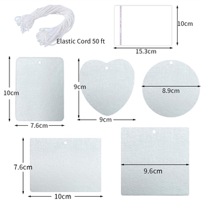 Désodorisant de voiture à Sublimation Double face, feuilles en <span class=keywords><strong>feutre</strong></span> imprimées, bon marché, vente en gros, g - Product Image 2