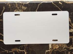 En blanco de metal estaño signo blanco placas de Estaño con 4 agujeros colgando en la pared - Product Image 3