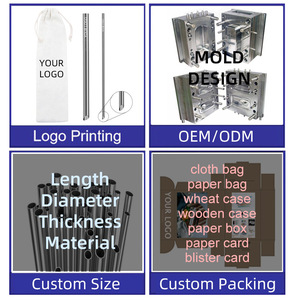 เทรนด์ใหม่ หลอดดูดน้ำแบบใช้ซ้ำได้ ทำจากสแตนเลส รูปทรงเฉียง สำหรับเครื่องดื่มบัวบาก อุปกรณ์เสริมที่เป็นมิตรกับสิ่งแวดล้อม - Product Image 6