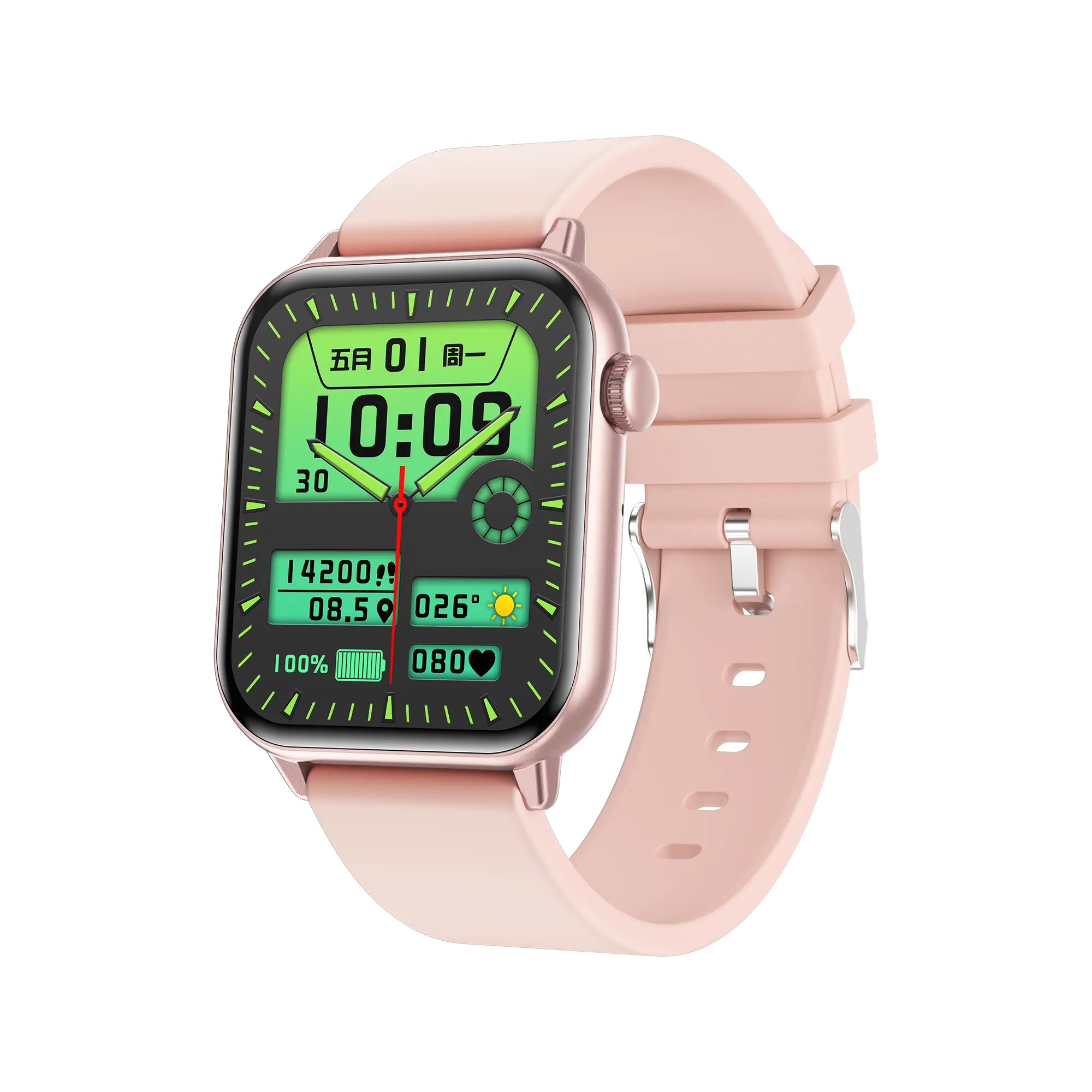 Jam tangan pintar olahraga Pria Wanita, jam tangan pintar pelacak kebugaran monitor tekanan darah, pemantauan menstruasi