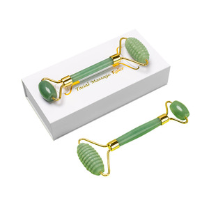 Bien Conçu Visage Vert Phoenix Jade Rouleau de Bâton de Massage Avec Notice - Product Image 1