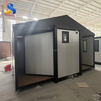 Maison Extensible 20/40 pieds, 2/3 Chambres, 1 Salon, Sanitaire Intégré, Isolée, Pliable pour Habitation Préfabriquée
