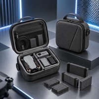 Étui de transport pour drone, sac organisateur portable en EVA pour petits drones avec système de séparation flexible et rangement pour accessoires