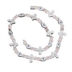 Trendy Hip Hop Jewelry Cross <b>Cuban</b> Link <b>Chain</b> Infinite Moissanite Fashion Men's Sterling <b>Silver</b> Gold Plated Necklace - Product Image 2