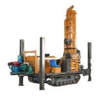 Foreuse rotative sur chenilles HR-180Y 180M pour puits d'eau, équipement de forage de roche DTH à moteur diesel