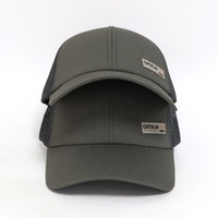 Casquettes de camionneur pour hommes de haute qualité avec logo tissé personnalisé, 100% polyester, 6 panneaux, séchage rapide, imperméables, pour le sport et les activités de plein air, à visière incurvée
