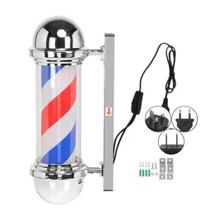 Rotierende Licht Wand leuchte Salon Shop Zeichen Outdoor Friseursalon Wasserdicht Hot Salon Led Barbers Pole Rot Weiß Blau