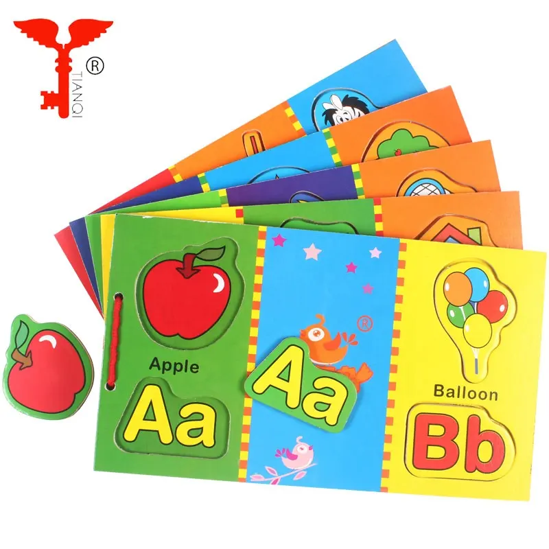 Piastra cognitiva dei giocattoli del libro di enfant del bordo del puzzle della lettera inglese 3d