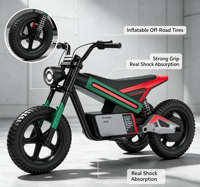 Nouveau Vélo Électrique Enfant en Acier Carbone, VTT, Ensemble de Huit Pièces, Taille 12, Adapté aux Enfants