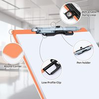 Portapapeles de Plástico A4 de Buena Calidad con Soporte para Bolígrafo, Almacenamiento Impermeable, Organizador de Documentos Portátil para Enfermería y Oficina