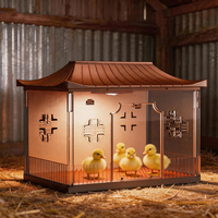 HHD ABS Incubateur, Cage d'élevage, Boîtes de couvaison pour poussins, Chauffage pour volailles, Boîte de couvaison pour poulets, Cages pour cailles