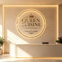 Enseigne murale personnalisée de luxe en acrylique rétroéclairée par LED pour la publicité, les hôtels, les restaurants, les maisons, les centres commerciaux, les boutiques, les salons de beauté et la décoration