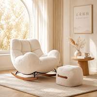 Chaises de salon modernes, ensemble de chaises de salon en tissu de luxe, fauteuils inclinables