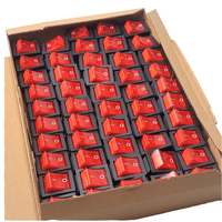 Interrupteur à bascule DPDT 4P JY KCD4 16A 250V rouge éclairé avec boîtier en plastique pour voitures et usage industriel