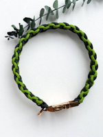 Ensemble ajustable personnalisé de collier de chien tressé à la main et de collier de chien avec numéro de téléphone pour chiens de taille moyenne