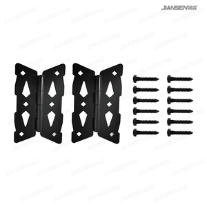 US Local Stock Une Paire Heavy Duty Fer Type <span class=keywords><strong>Papillon</strong></span> Charnière En Bois et Vinyle PVC Clôture Porte Charnière pour Porte Extérieure - Product Image 1