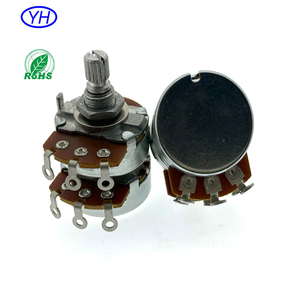 Potentiomètre rotatif double de haute qualité, axe métallique rond de 24 mm, 1k 2k 5k 10k 20k 50k 100k 220k 500k 1M 2.2M, pour pièces de guitare - Product Image 3