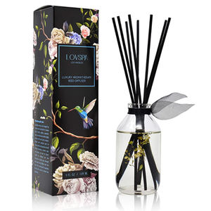 Minyak Esensial Aromaterapi Rumah, Tahan Lama Kantor Udara Ruang Pewangi Segar Botol Kaca Penyebar Buluh - Product Image 2