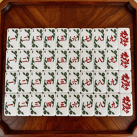 Kit de jeu de Mahjong américain de luxe unique avec tuiles en acrylique à motif croissant de lune pour les amateurs de Mahjong et le divertissement des fêtes