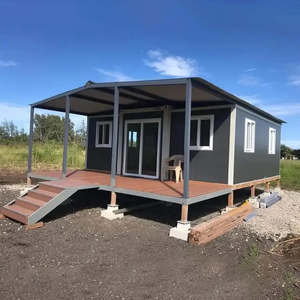 Maison conteneur en acier de 20 pieds, extension à double aile, 2 chambres avec salon et utilisation scolaire, installation rapide - Product Image 1