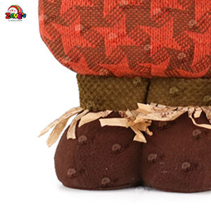 Плюшевый соломенный пугало-забавник Zaves Orange 13 дюймов с большими шляпами, украшение для осенней вечеринки в честь урожая, милые унисекс-куклы для использования в помещении - Product Image 5