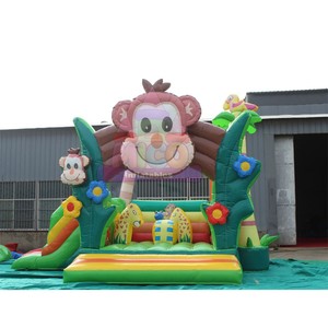 Alquiler Comercial de Castillo Inflable con Tobogán con Certificación CE, Temática de <span class=keywords><strong>Monos</strong></span>, Personalizable, Fácil de Instalar para Fiestas en el Patio Trasero - Product Image 2