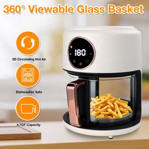 Air Fryer Torradeira Forno Combo Casa Inteligente Helper Combine Funções 6l Grande Capacidade Air Fryer Vidro Inteligente Visual Air Fryer - Product Image 2