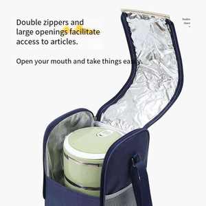 Large Capacity Thermal Insulated Outdoor <b>Lunch</b> <b>Bags</b> <b>for</b> <b>Adults</b> Bento Picnic Crossbody Zipper Made Oxford Sublimation Design - Product Image 4