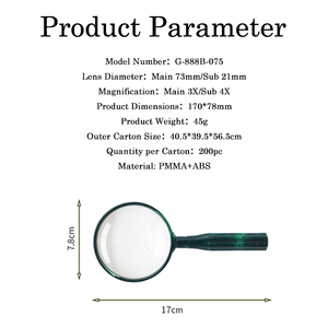 Thiết kế kính lúp cầm tay trong suốt với ống kính rõ ràng để xem rõ nét cao - Product Image 4