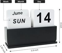 Calendrier de bureau hexagonal en MDF, écologique, peint, haute résistance, personnalisable, pour la maison et le bureau, avec fonction de retournement quotidien