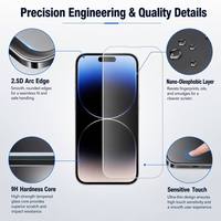 Lot de 10 films de protection d'écran en verre trempé transparent 2.5D anti-choc pour iPhone 13 14 15 16 17 18 Pro Max 18 Fold