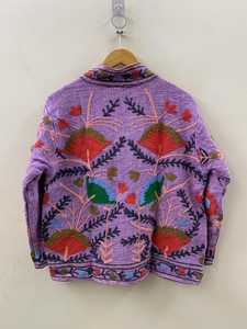 เสื้อแจ็คเก็ตผ้าฝ้ายทอมือลายสัตว์ปักแบบซูซานี สำหรับฤดูหนาว ระบายอากาศได้ดี สไตล์โบโฮชิค งานฝีมือ ของขวัญสำหรับเธอ - Product Image 3