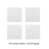 A2 Alexa Google Home kompatibel untuk Tuya WiFi Smart Switch untuk rumah 10A 500W Wireless Remote Control 1/2/3/4 Gang tombol netral