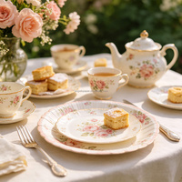 Assiettes en papier à motifs floraux en gros pour mariages dans les jardins, fêtes prénuptiales et goûters