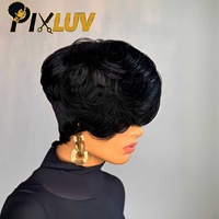 Kurze Pixie-Cut Echthaar-Perücke Großhandel Klebefreie Perücken Rohes Echthaar Pixie-Cut Perücke Brasilianische Echthaar-Perücken für Schwarze Frauen
