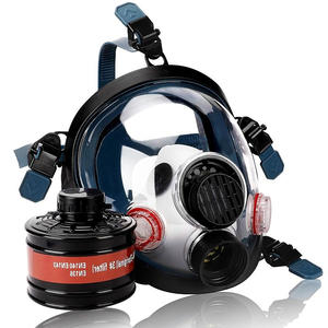 Máscara de Gas Respiradora de Cara Completa, Apta para Productos Químicos, Pintura, Pesticidas, Lucha Contra Incendios, Polvo, con Doble Cartucho Químico - Product Image 5