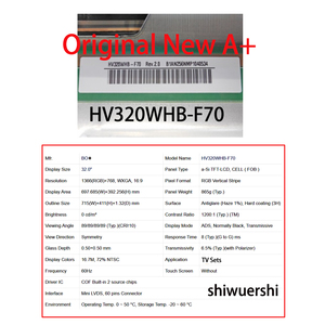 Layar LCD Original Baru A+ 32" HV320WHB N5M N7K F55 F70 N00 N80 F86 F70 N86 N56 F56 N85 Pengganti untuk Layar AIO Grosir - Product Image 2