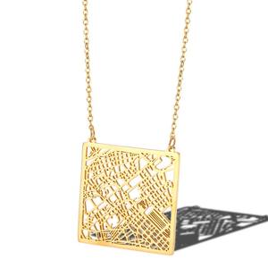 Collar <span class=keywords><strong>de</strong></span> <span class=keywords><strong>mapa</strong></span> <span class=keywords><strong>de</strong></span> Ciudad <span class=keywords><strong>de</strong></span> país <span class=keywords><strong>de</strong></span> diseño creativo americano europeo colgante <span class=keywords><strong>de</strong></span> acero inoxidable geométrico <span class=keywords><strong>de</strong></span> moda estructura hueca cuadrada - Product Image 4