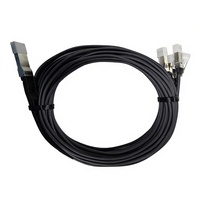 Câble de brassage DAC haute vitesse en cuivre 100G QSFP28 vers 4x25G SFP28 pour applications de réseau de serveurs d'interconnexion de centres de données, compatible PoE 5G