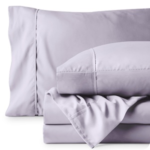 Ensemble de <span class=keywords><strong>literie</strong></span> 3 pièces, poche profonde, extra doux, double brossage, 1800 fils, résistant à la décoloration, en microfibre - Product Image 1