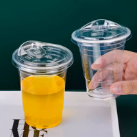 Couvercle de tasse à thé Boba en plastique jetable pour boissons et café servant de bouchon de bouteille pratique