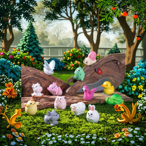 Dessin animé petit escargot flamant rose <span class=keywords><strong>coccinelle</strong></span> papillon abeille Kawaii Miniature jouet jardin Animal petite Figure pour Aquarium mystère <span class=keywords><strong>sac</strong></span> aveugle - Product Image 1