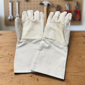 Terry Glove with Straight <b>Thumb</b> Canvas Cuff Terry Cloth Mitten Heat Resistance Heavy Duty Industrial Terry Gloves & Mitts Daily - Product Image 1