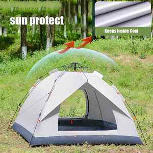 Carpa de Camping Plegable Impermeable de Doble Capa de Poliéster para las Cuatro Estaciones, Ultraligera, Totalmente Automática y Moderna de Tenda - Product Image 2