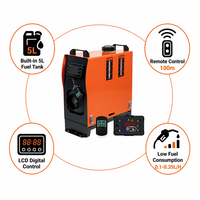 Chauffage d'air diesel vertical tout-en-un 8KW 12V/24V avec réservoir de carburant de 5L, chauffage de stationnement à faible consommation de carburant pour camion, camping-car, motorhome