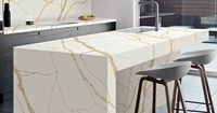Dalle en pierre de quartz Calacatta Gold Ydstone, plan de travail de cuisine, dalles de quartz 3 cm pour plan de travail